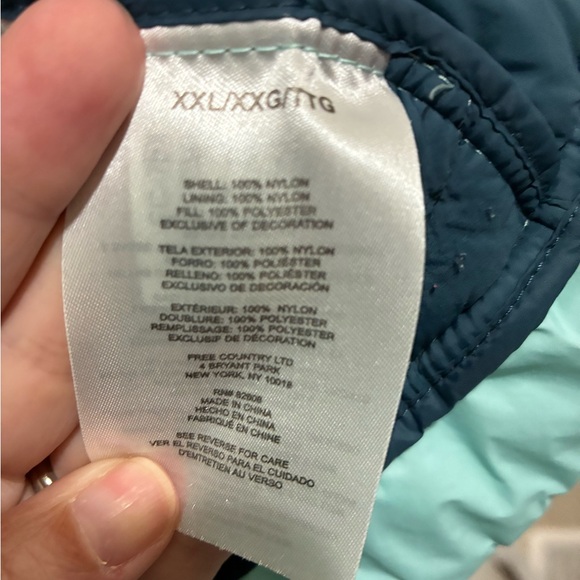 Free Country teal Jacket Sz XXL - Picture 4 of 5